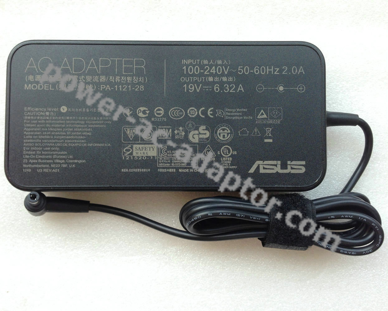 120W Charger for ASUS G72Gx G71G G2Sg G50Vt G72 AC Adapter - Click Image to Close